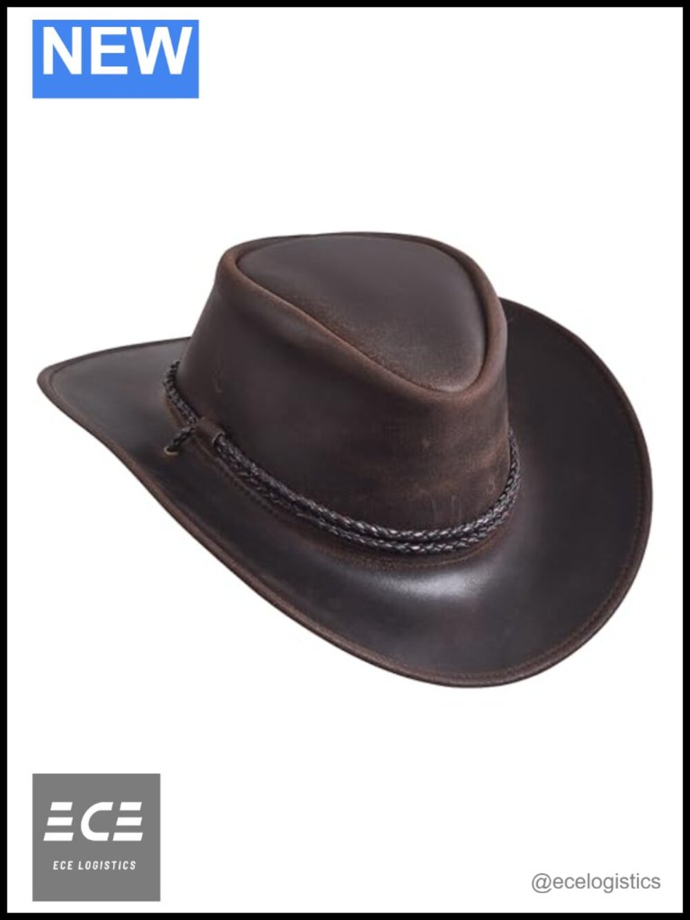 Genuine Leather Cowboy Hat Western Shapeable Wide Brim